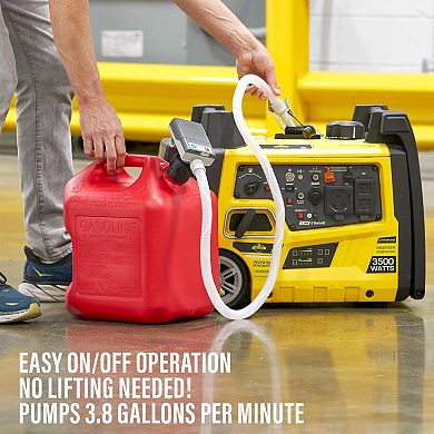 Deway Ultra Fast Can Fuel Transfer Pump, USB or Battery Powered with Auto-Stop, 51" Hose & Adapters