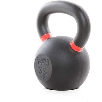 Power Systems Cast Iron Kettlebell (35 lb), Strength Training Kettlebells for Home Gym Workouts