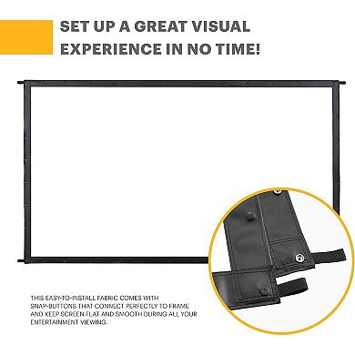 KODAK 120” Replacement Dual Projector Screen, Fast Fold Front & Rear Projection Backdrop - White