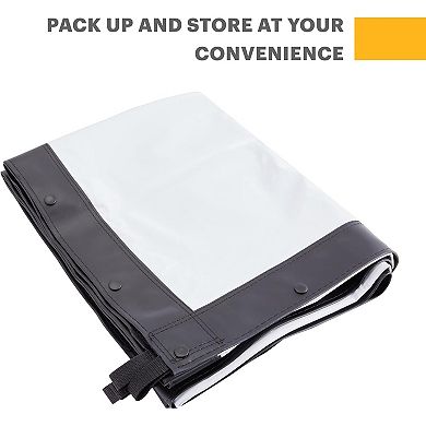 KODAK 120” Replacement Dual Projector Screen, Fast Fold Front & Rear Projection Backdrop - White
