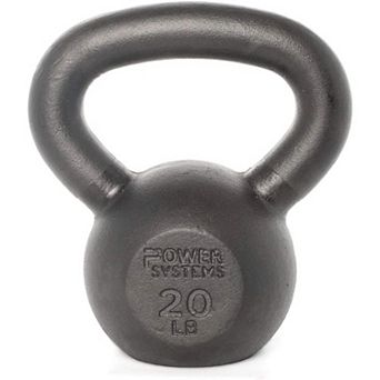 Power Systems Cast Iron Kettlebell (20 lb), Strength Training Kettlebells for Home Gym Workouts