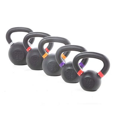Power Systems Cast Iron Kettlebell (20 lb), Strength Training Kettlebells for Home Gym Workouts