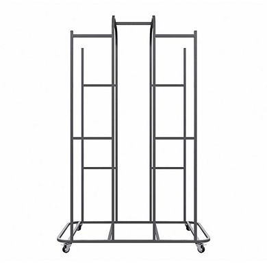 Power Systems Stability Ball Rack Holds 14 Balance Trainers, Locking Casters