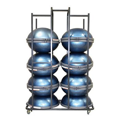 Power Systems Stability Ball Rack Holds 14 Balance Trainers, Locking Casters