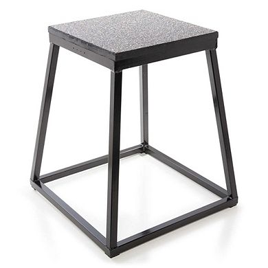 Power Systems Plyometric Jump Box 36" - Non-Slip Steel Frame Box for Home Gym Training, Black