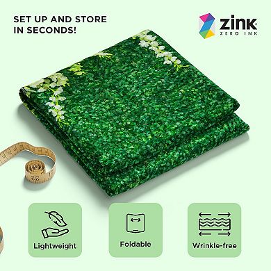 Zink Leaves Photo Backdrop - Wrinkle-Free Photo Studio Backdrop for Parties, Birthdays, and More