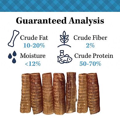 Country Living 6” Beef Trachea Dog Chews 10 Count Bag All-Natural