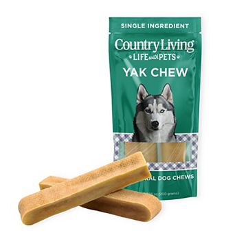 Country Living Natural Yak Cheese Chew Bars for Dogs Large Size (2 per Bag)