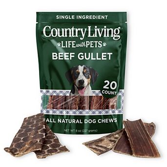 Country Living 6” Gullet Flats Dog Treats 20 Count Bag All-Natural