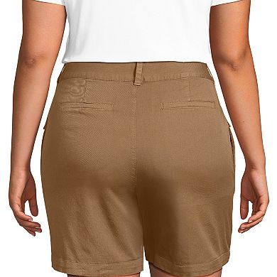 Plus Size Lands' End Cool Fade High Rise 7-Inch Cargo Shorts