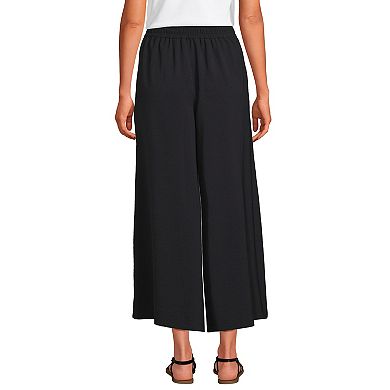 Women's Tall Lands' End Creaseless High Rise Palazzo Crop Pants