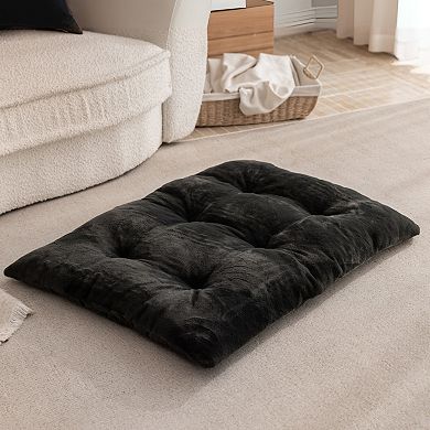 Allisandro Deluxe Washable Dog Bed Calming Fluffy Bed for Small, Medium & Large Breeds