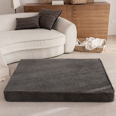 Allisandro Orthopedic Memory Foam Dog Bed, Premium Fleece Comfort with Removable Cover