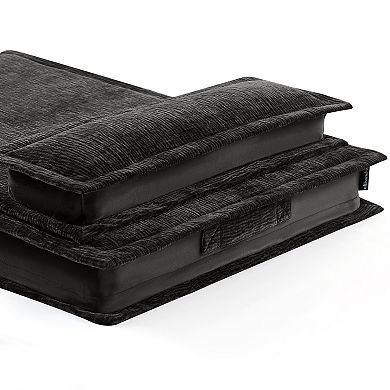 Allisandro Orthopedic Memory Foam Dog Bed for Joint Relief, Fixed Pillow and Removable Cover