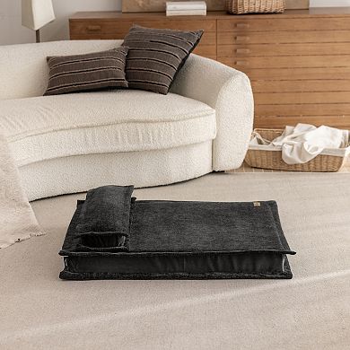 Allisandro Orthopedic Memory Foam Dog Bed for Joint Relief, Fixed Pillow and Removable Cover