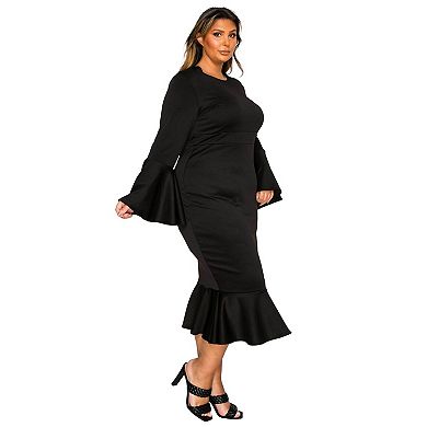 Plus Size Sabrina Mermaid Hem Dress