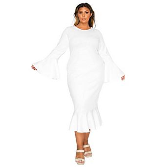 Plus Size Sabrina Mermaid Hem Dress