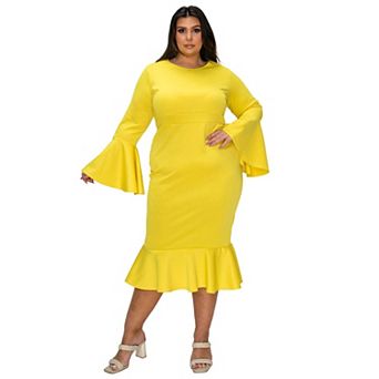 Plus Size Sabrina Mermaid Hem Dress