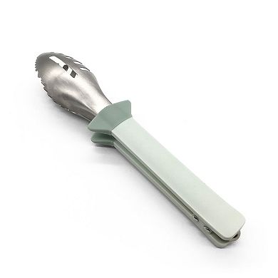 9-inch Spill-Proof Tongs with Gravity Ball Lock for Cleaner Dining