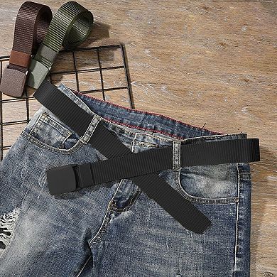 Women's Nylon Webbing Belt with Plastic Buckle