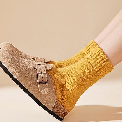 Women's 3-Pack Thermal Wool Blend Socks with Plush Lining for Winter Warmth