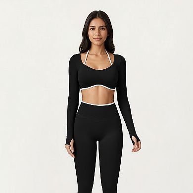Women's High Waist Seamless Athletic Leggings with Stretch Fit and Contoured Design