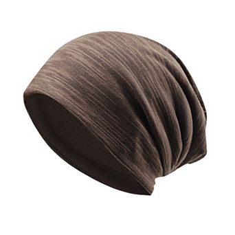 Women's Striped Slouchy Beanie - Soft & Stylish