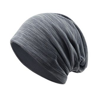 Women's Striped Slouchy Beanie - Soft & Stylish