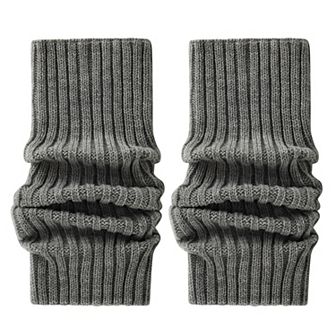 Women's Ribbed Knit Leg Warmers with Soft Stretch Fabric and Cozy Slouch Design 15.7 inches