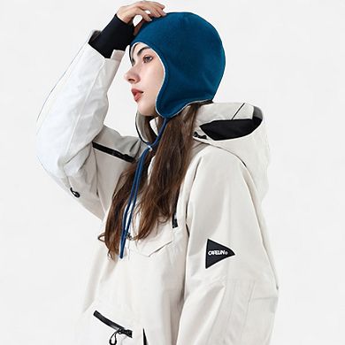 Unisex Fleece Earflap Hat with Adjustable Chin Straps and Soft Lining for Cold Weather