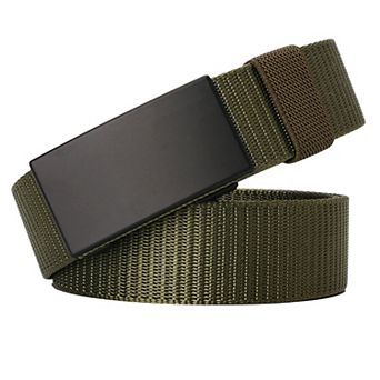 Women's Nylon Belt with Black Metal Buckle