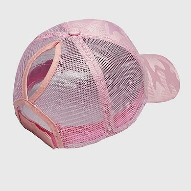 Women's Camo Trucker Hat with Mesh Back