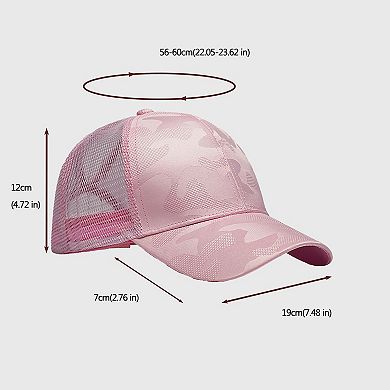 Women's Camo Trucker Hat with Mesh Back