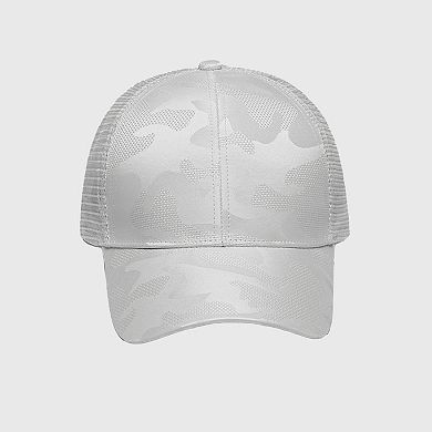 Women's Camo Trucker Hat with Mesh Back