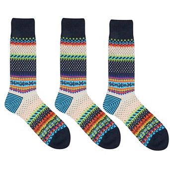 Women's 3-Pack Retro Cotton Crew Socks Soft Breathable Mid Calf Warm Everyday Wear