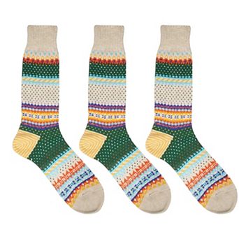 Women's 3-Pack Retro Cotton Crew Socks Soft Breathable Mid Calf Warm Everyday Wear