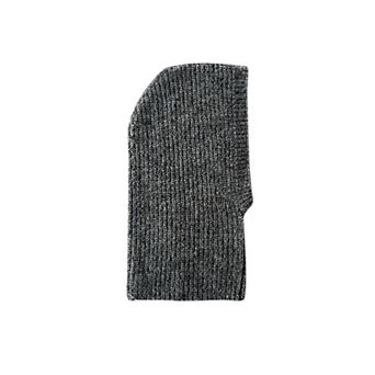 Women's Ribbed Knit Balaclava Hood with Soft Cozy Texture