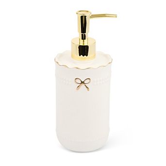 MAISON DE BASE Gold Tone Bow Soap Dispenser