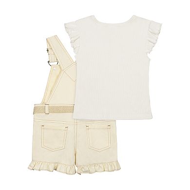Baby & Toddler Little Lass 2-Piece Shortalls & Ruffle Top Set