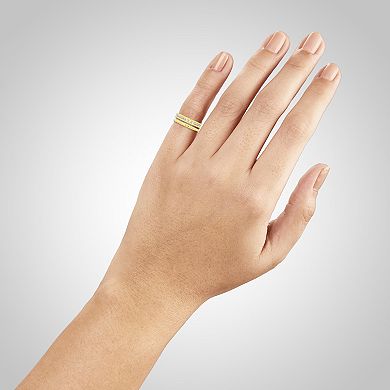 PRIMROSE Cubic Zirconia Double Band Pinky Rings