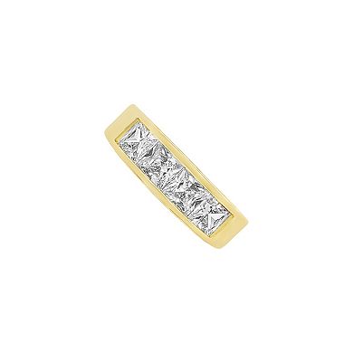 PRIMROSE 14k Gold Plated Cubic Zirconia Pinky Ring