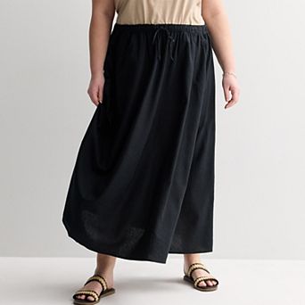 Plus Size Sonoma Goods For Life® Linen Blend Maxi Skirt