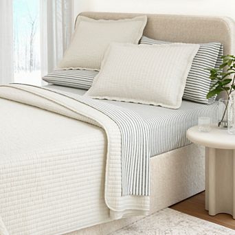 Madelinen® Channel Stitched 7 pc Bed in a Bag Quilt Set