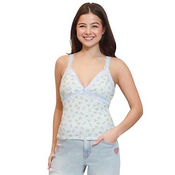 Juniors' madden girl Lace Trim Cami