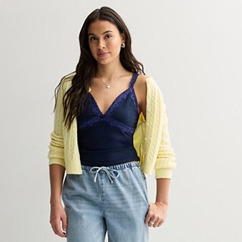 Juniors' madden girl Lace Trim Cami