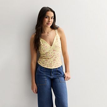 Juniors' madden girl Lace Trim Cami