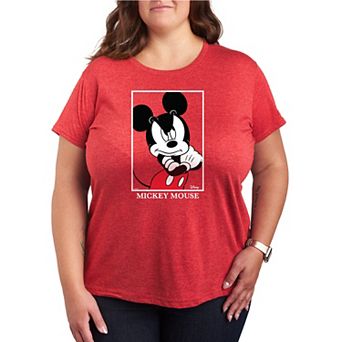 Plus Size Disney's Mickey Mouse Mad Pose Graphic Tee