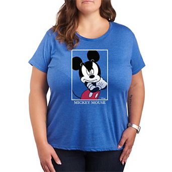 Plus Size Disney's Mickey Mouse Mad Pose Graphic Tee