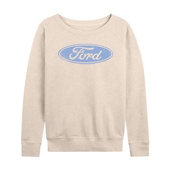 Women's Ford Distressed Logo French Terry Long Sleeve Tee