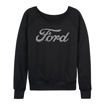 Women's Ford Distressed Logo French Terry Long Sleeve Tee